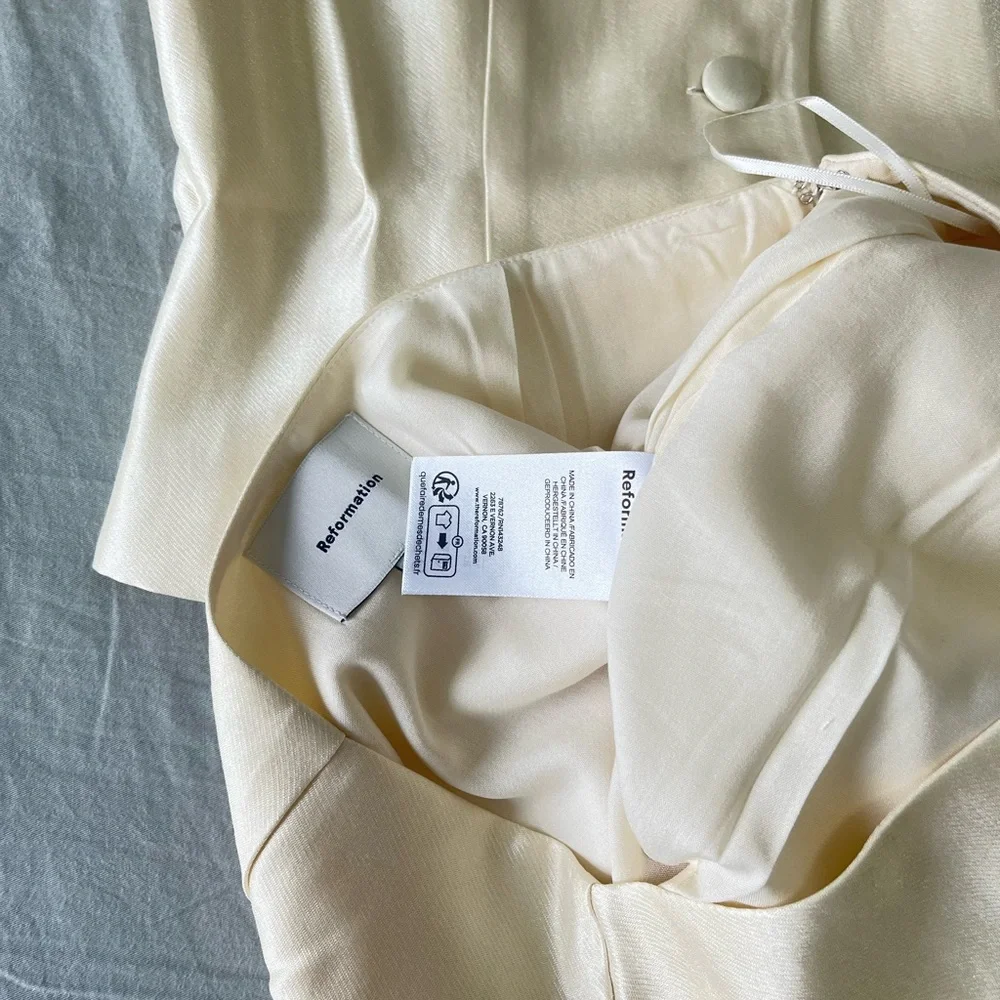 βπSaleβ Reformation Mika Two Piece β Cream - Picture 7 of 7